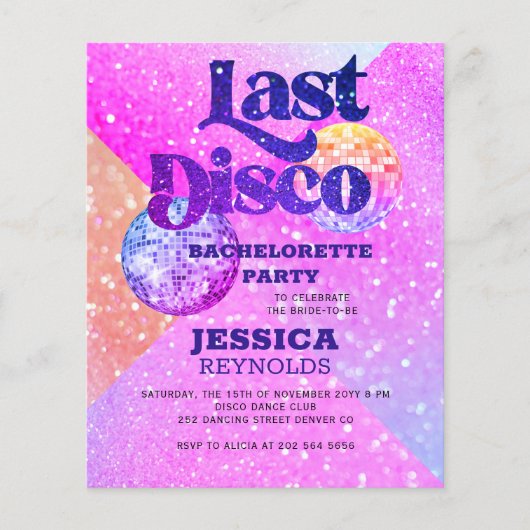 予算割引バチェロレッテ招待 チラシ (正面)