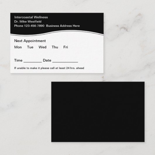 予算医療アポイントメント一括ビジネスカード 名刺 (正面/裏面)