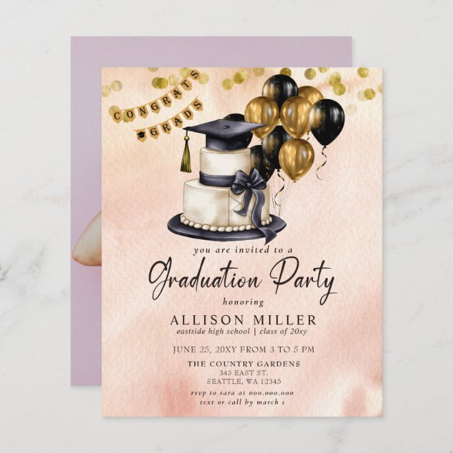 予算卒業お祝い写真卒業 (正面/裏面)