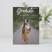 予算卒業スクリプトの写真パーティー 招待状 (スタンド正面)