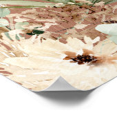 予算卒業パンパステラコッタモダンエレガント ポスター (角)