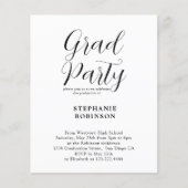 予算卒業モダン党招待状 チラシ (正面)