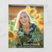 予算卒業モダン日付カードの保存 (正面)