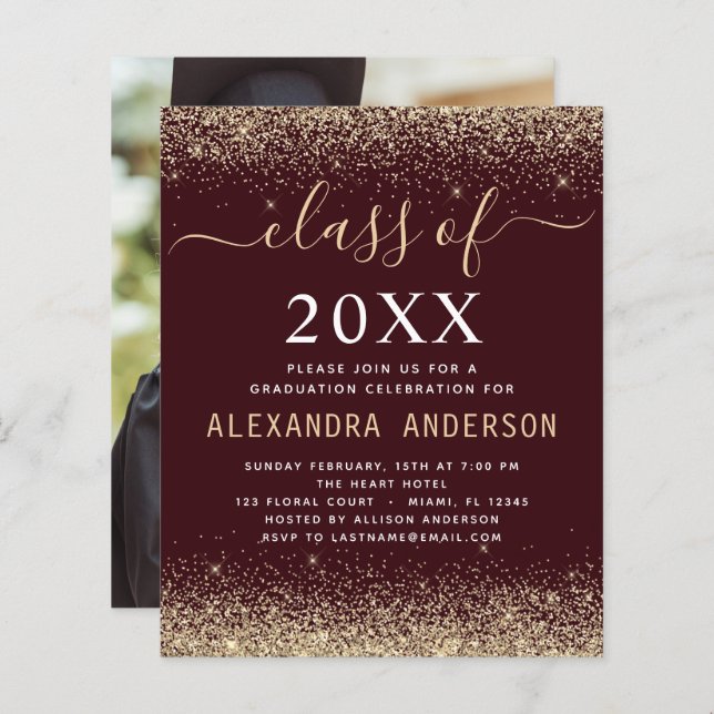 予算卒業写真ブルゴーニュ金ゴールドクラス2023 (正面/裏面)