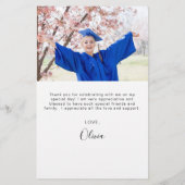 予算卒業写真ミニマルサンキューカード (裏面)