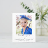 予算卒業写真ミニマルサンキューカード (スタンド正面)