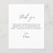 予算卒業写真ミニマルサンキューカード (裏面)