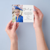 予算卒業写真ミニマルサンキューカード チラシ (手)