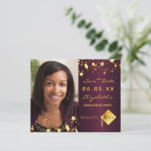 予算卒業式パーティのバーガンディを保存 (スタンド正面)