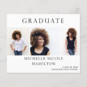 予算卒業生3写真のお知らせ チラシ (正面)