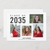 予算卒業生4写真スタイルコラージュ卒業 ノートカード (正面/裏面)