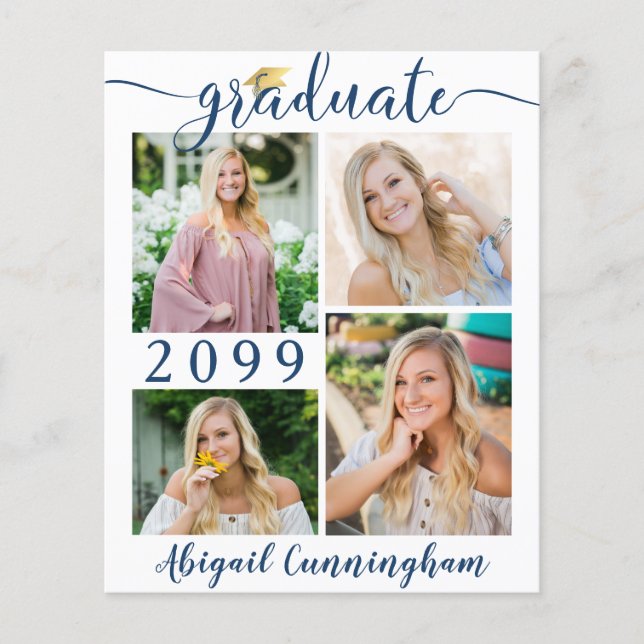 予算卒業生5枚の写真ブルースクリプト発表 (正面)