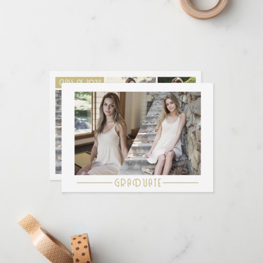 予算卒業生6写真部卒業 ノートカード (正面/裏面インサイチュ)