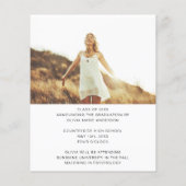 予算卒業発表フォトミニマル版 チラシ (裏面)