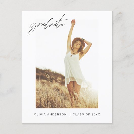 予算卒業発表フォトミニマル版 チラシ (正面)