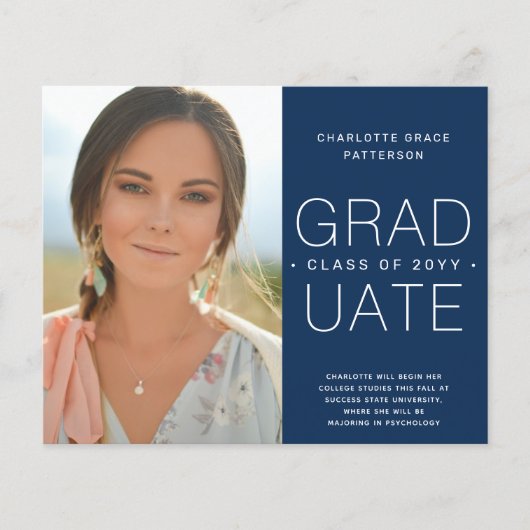 予算卒業発表フォトミニマル版 チラシ (正面)