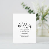 予算印刷またはデジタルダウンロード結婚式の招待 (スタンド正面)