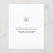 予算印刷またはデジタルダウンロード結婚式の招待 (裏面)