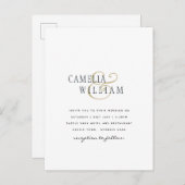予算印刷またはデジタルダウンロード結婚式の招待 ポストカード (正面/裏面)