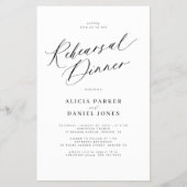 予算台本の結婚リハーサルのディナー招待 チラシ (正面)