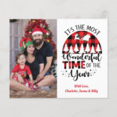 予算名パーソナライズされたクリスマスフォトカード (正面)