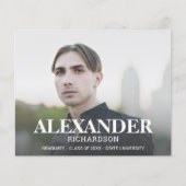 予算名モダン写真卒業パーティー チラシ (正面)