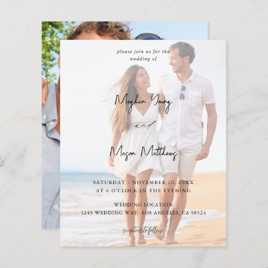 予算名モダン写真6結婚のV3 (正面/裏面)