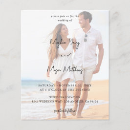 予算名モダン写真6結婚のV3 チラシ