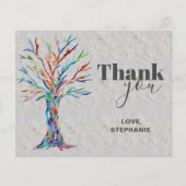 予算名前をカスタムするツリーオブライフサンキューカード (正面)