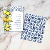 予算地中海レモンウェディング招待状 チラシ
