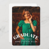 予算大学院の写真の卒業発表 ノートカード (正面/裏面)