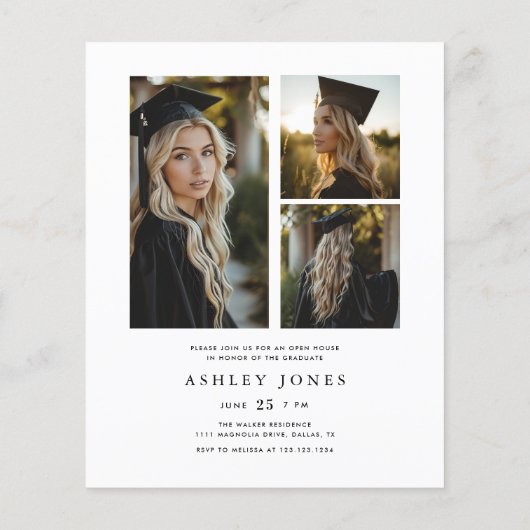 予算大学院数々の写真卒業パーティー チラシ (裏面)