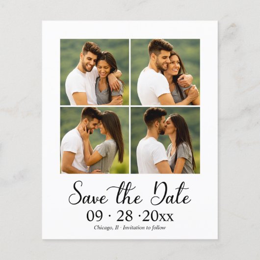 予算婚約の発表と日付の保存 (裏面)