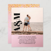 予算婚約パーティ招待状はっきりしたPHOTO TEX (正面/裏面)