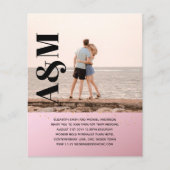 予算婚約パーティ招待状はっきりしたPHOTO TEX (正面)