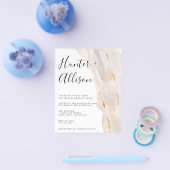 予算婚約パーティ招待状チラシ チラシ (シングル)