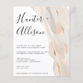 予算婚約パーティ招待状チラシ チラシ