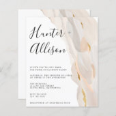 予算婚約パーティ招待状フライヤー (正面/裏面)