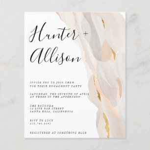 予算婚約パーティ招待状フライヤー