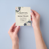 予算婚約パーティ招待状。 チラシ (手)