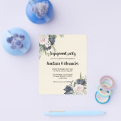 予算婚約パーティ招待状。 チラシ (シングル)