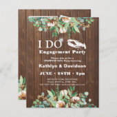 予算婚約フォトクロウフィッシュ沸騰パーティー招待状 (正面/裏面)