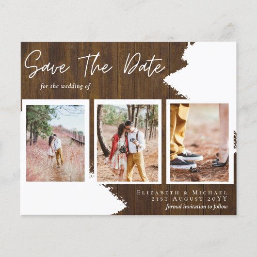 予算婚約写真素朴日付の保存 (正面)