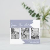 予算婚約写真SAVE the DATE DustyBlue (スタンド正面)