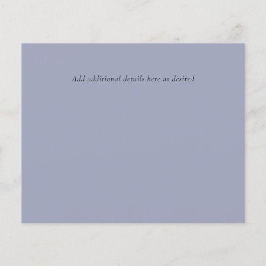 予算婚約写真SAVE the DATE DustyBlue (裏面)