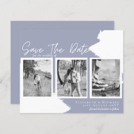 予算婚約写真SAVE the DATE DustyBlue