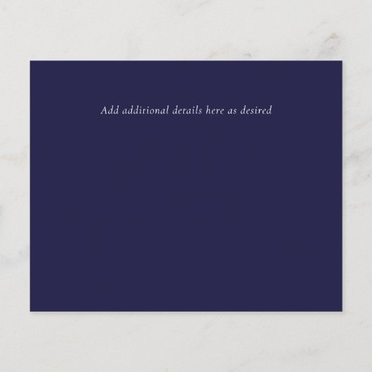 予算婚約写真SAVE the DATE Navy Blue (裏面)