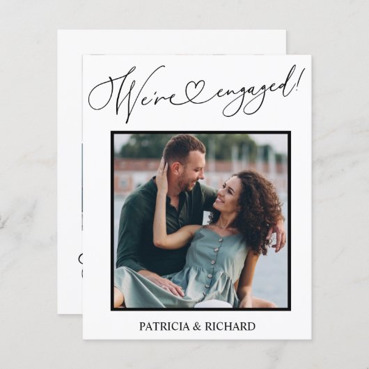 予算婚約発表写真を保存 (正面/裏面)