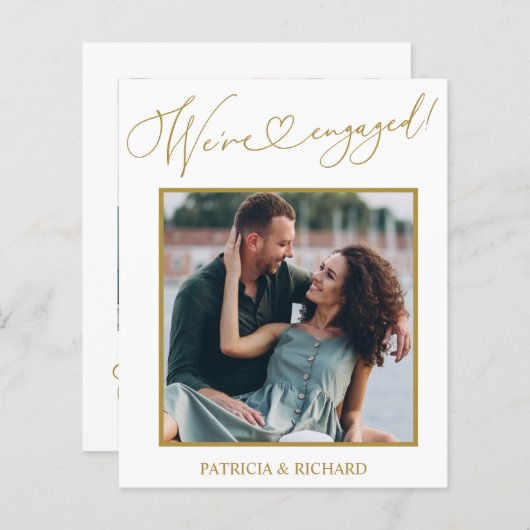 予算婚約発表写真を保存 (正面/裏面)