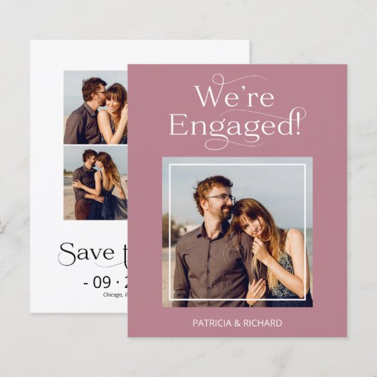 予算婚約発表写真カード (正面/裏面)